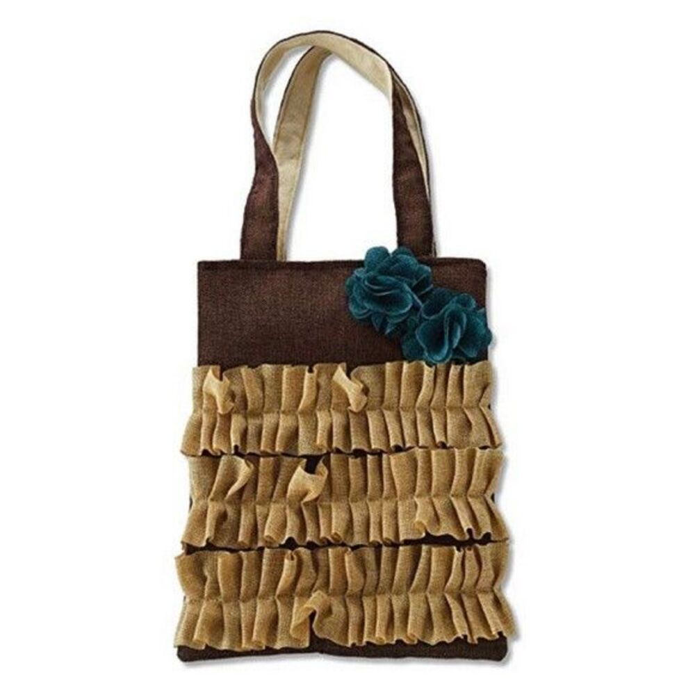 Big Sky Carvers Floral Handbag Bookbag Shoulder Bag Boho Peasant Viscose Lined
